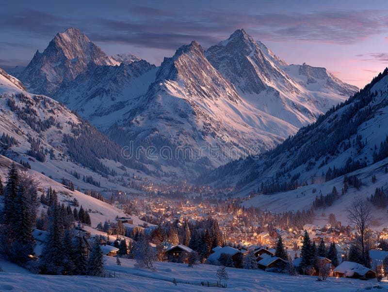 Alpine Glow at Dawn's Embrace