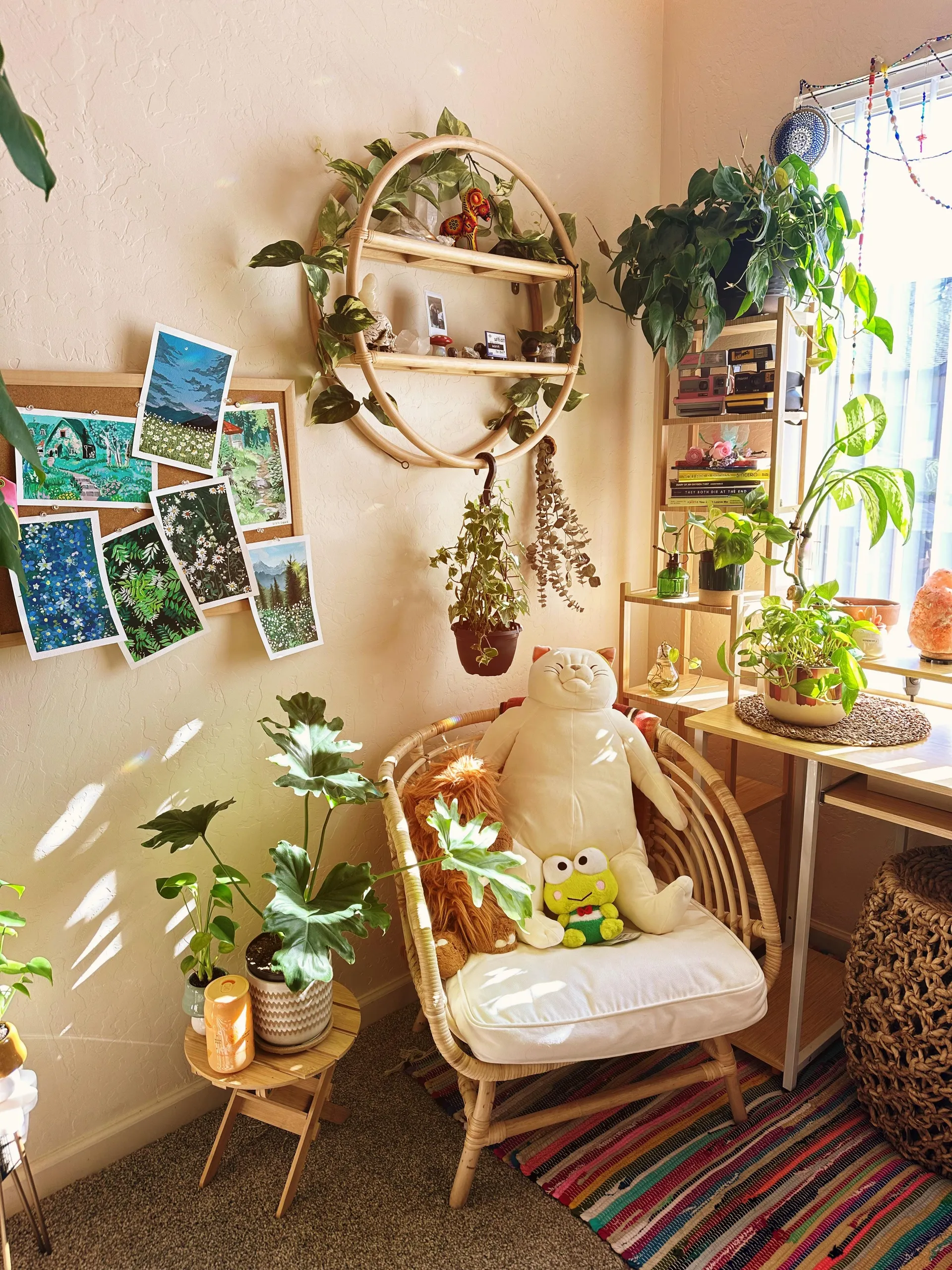 Whispers of Green in a Sunlit Nook