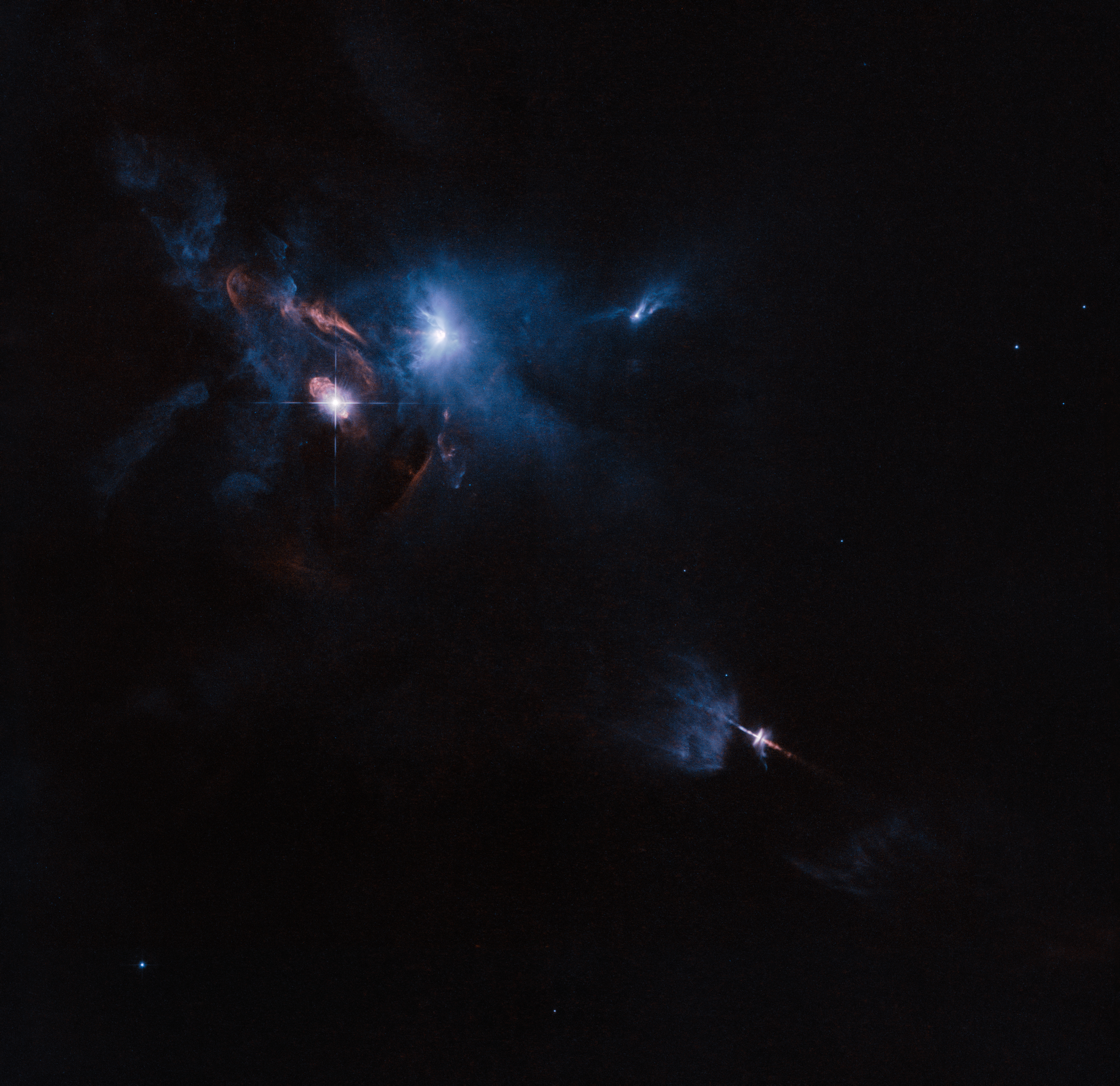 Jets, bubbles and bursts of light in Taurus