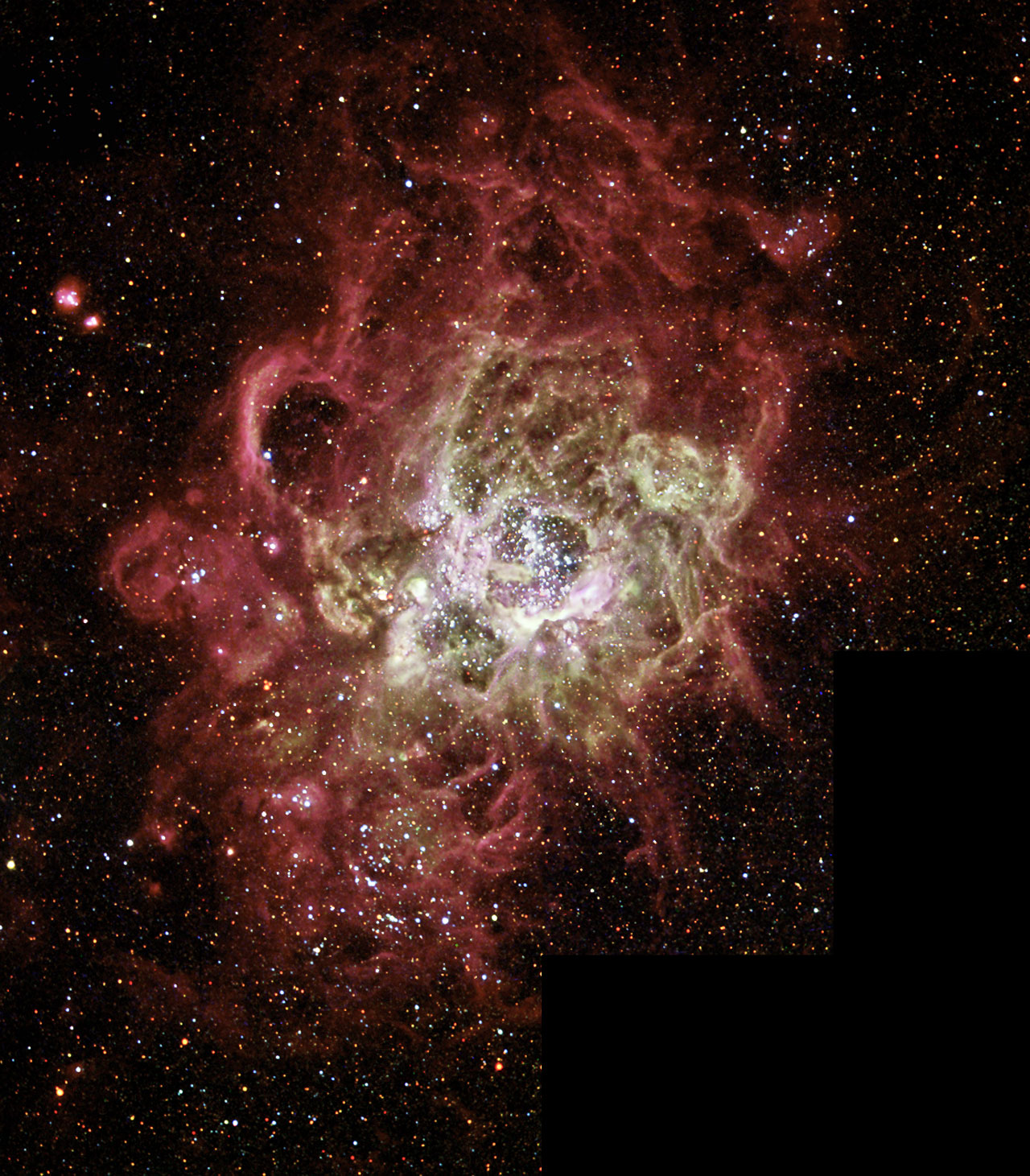 Firestorm of star birth seen in a Local Galaxy