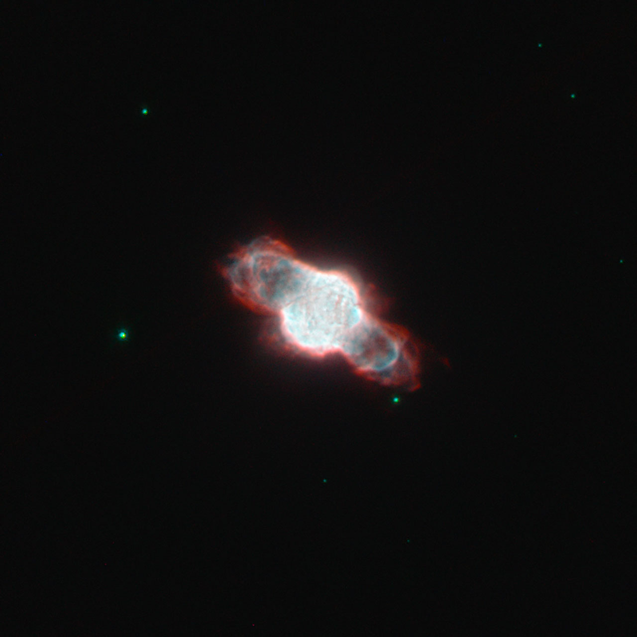 Dying star cocooned within its own gases