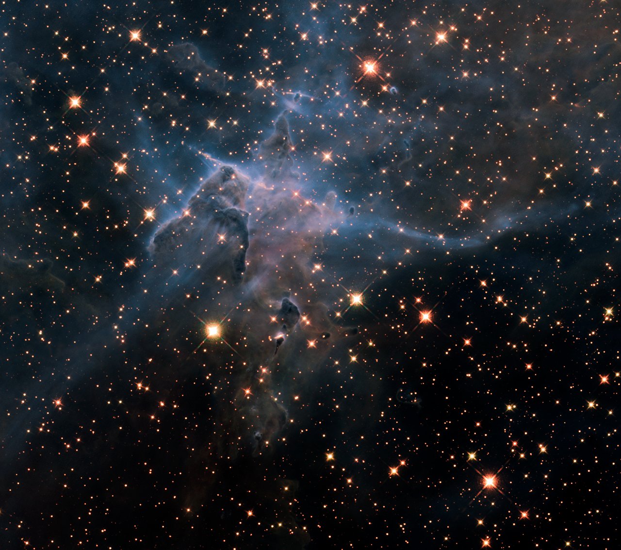 Hubble’s wide view of “Mystic Mountain” in the infrared