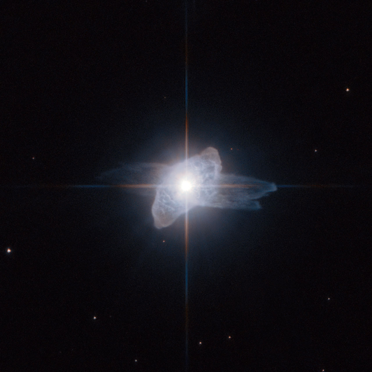 A dying star starts shedding its skin