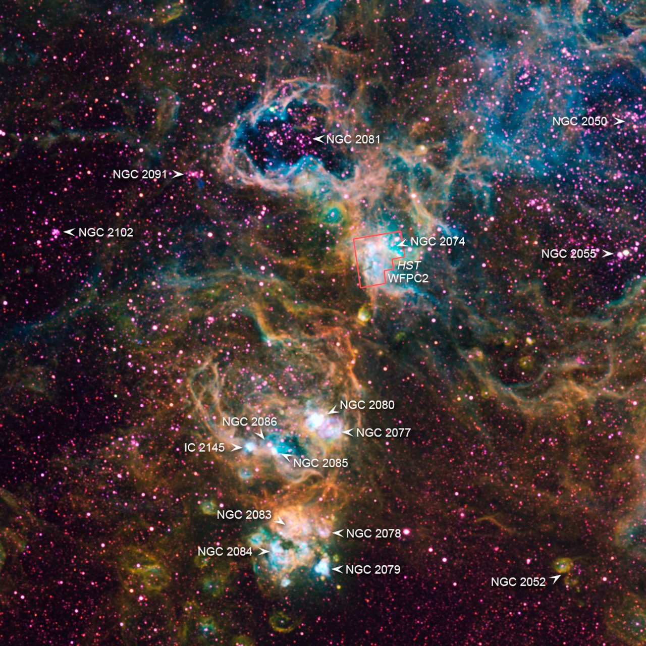 Ground-based image of NGC 2074