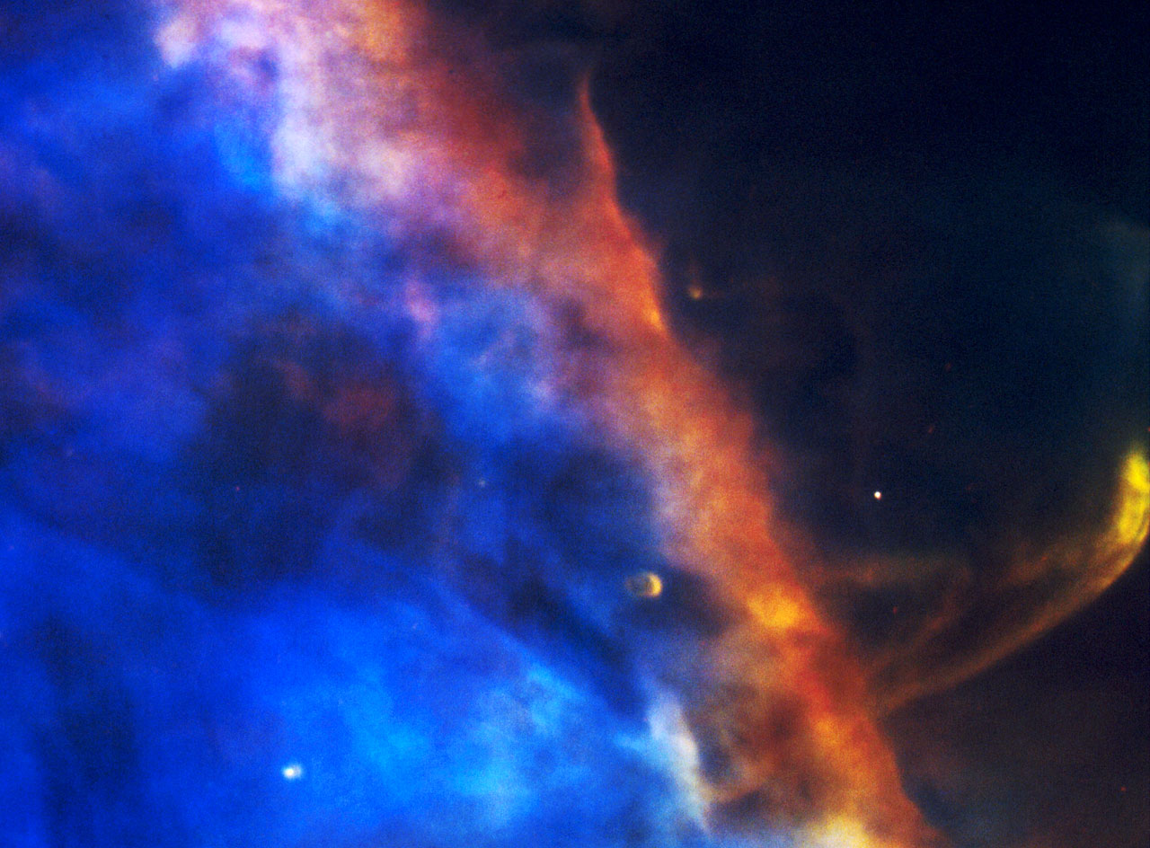 Gas Plume From a Newborn Star