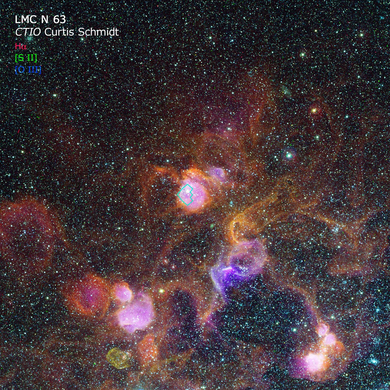CTIO image of a portion of the LMC-4 superbubble