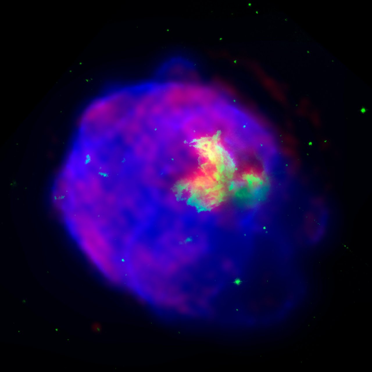N 63A: Chandra and Hubble