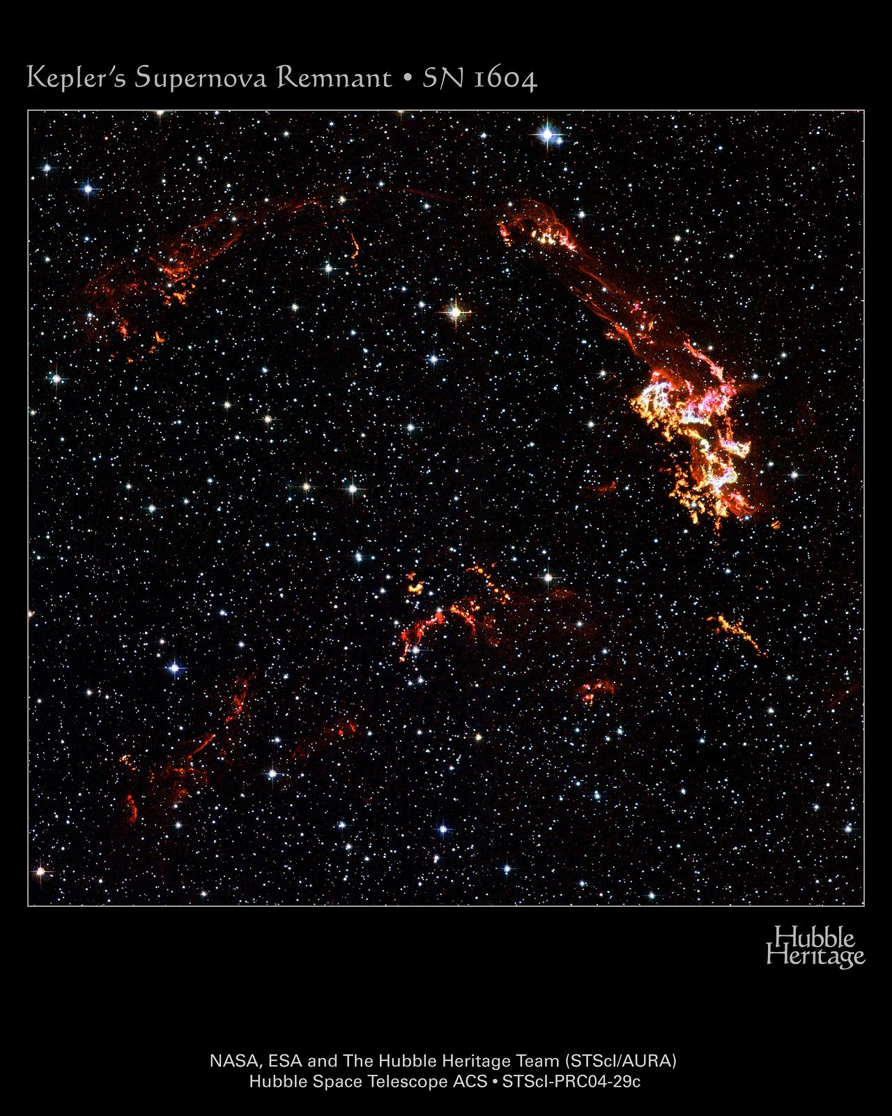 Hubble images Kepler's Supernova remnant (Hubble heritage photo)