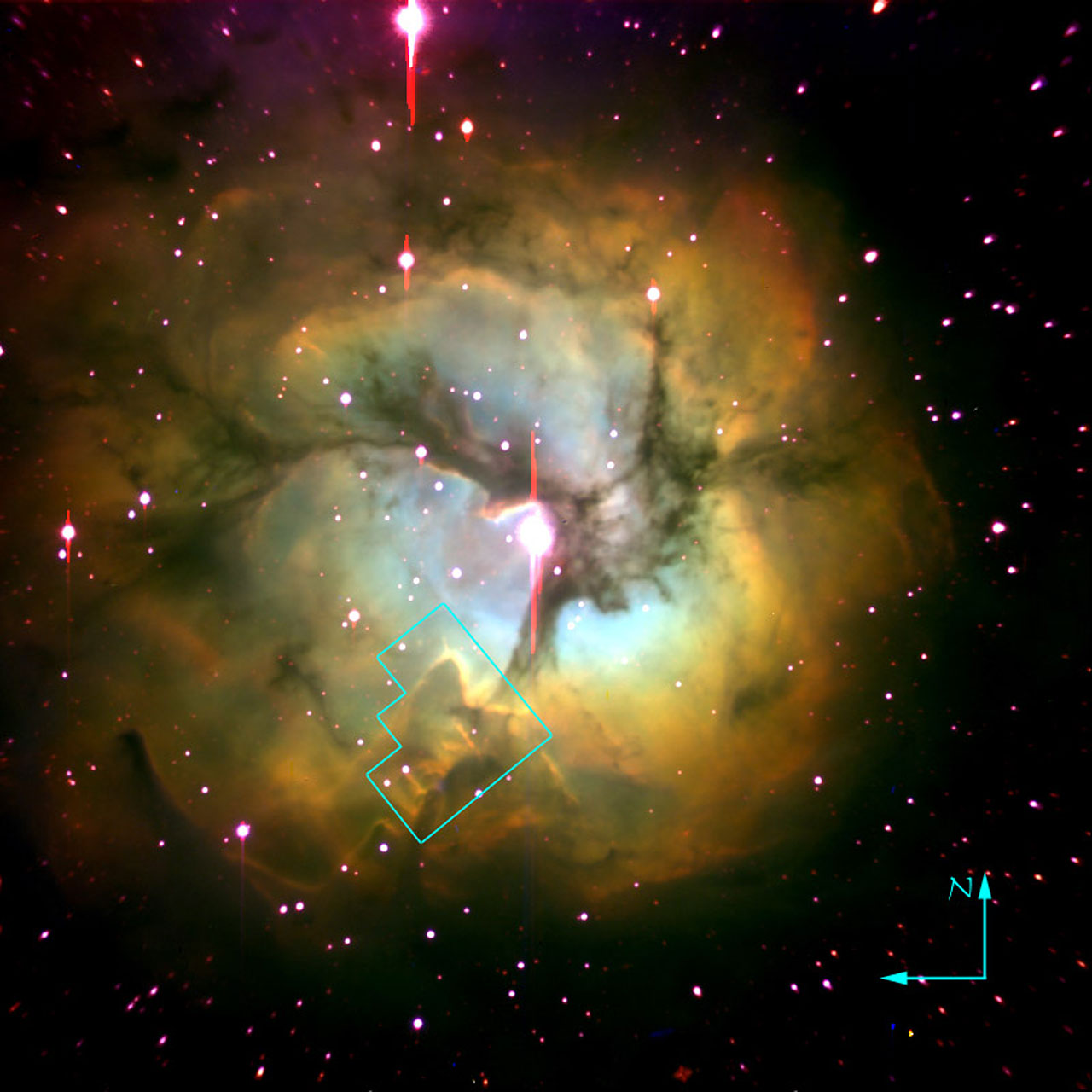 Trifid Nebula (ground-based image)