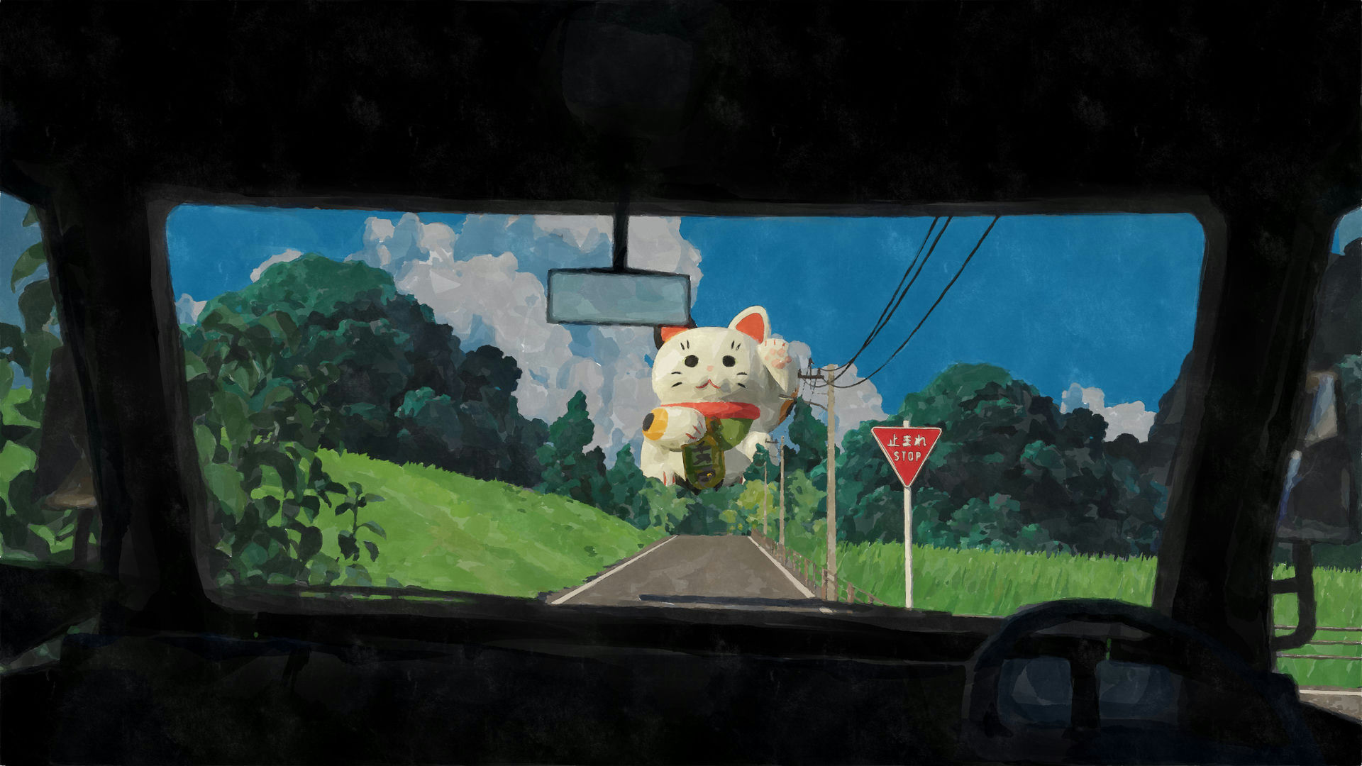 Hachimi, Maneki neko & Car interior