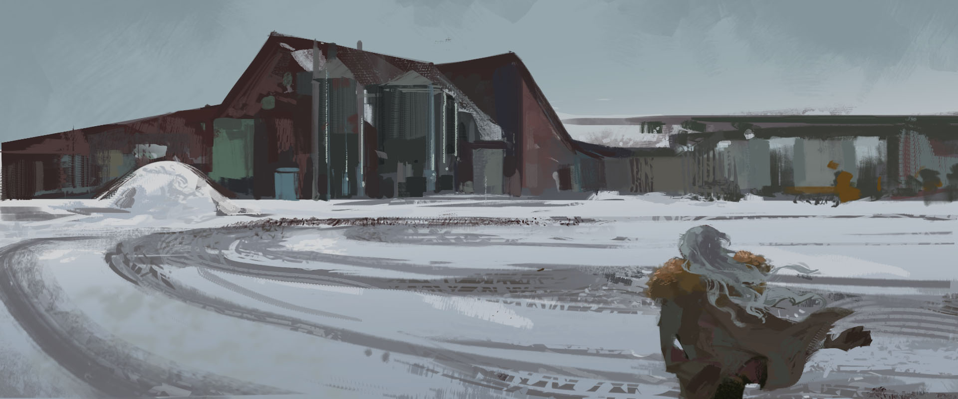 1Girl & Brown Coat
