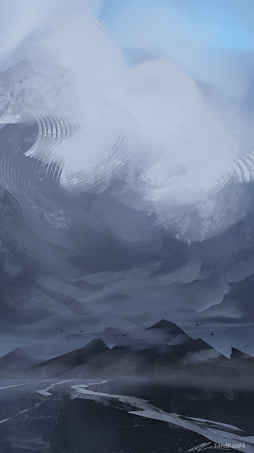 Artist Name & Cloudy Sky