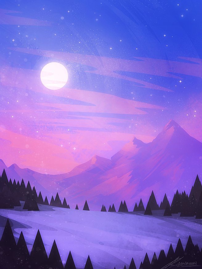 Cloudy Sky & Forest