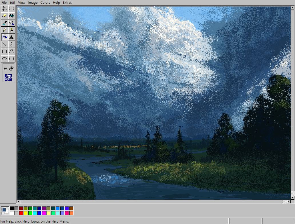 Cloudy Sky & Forest