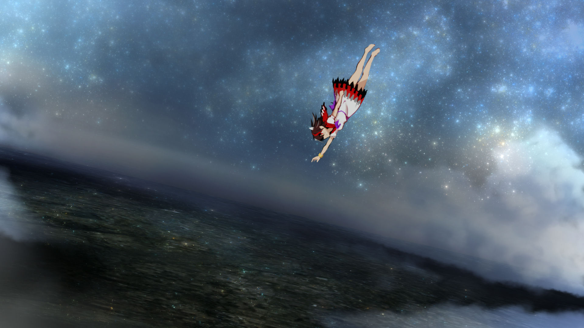 1Girl & Above Clouds