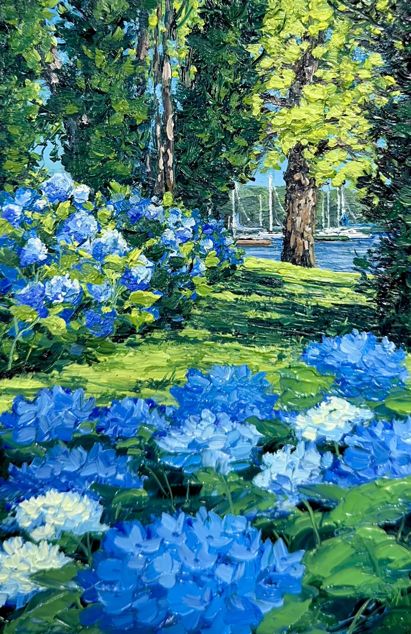 Blue Flower & Boat