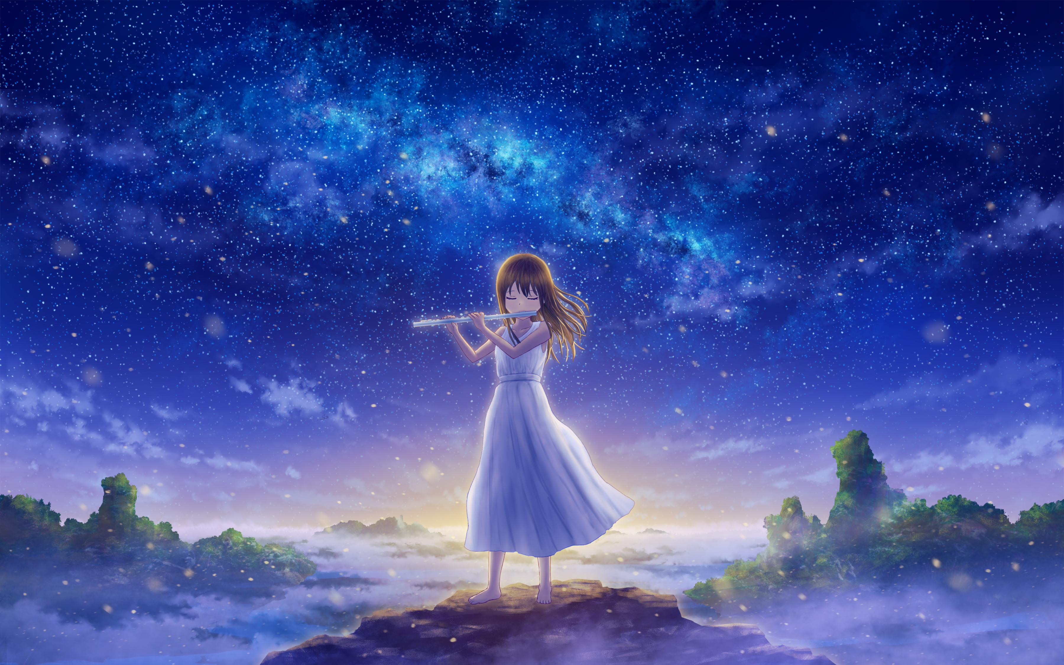 1Girl & Above Clouds