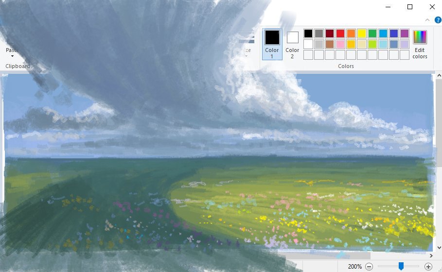 Cloudy Sky & Flower