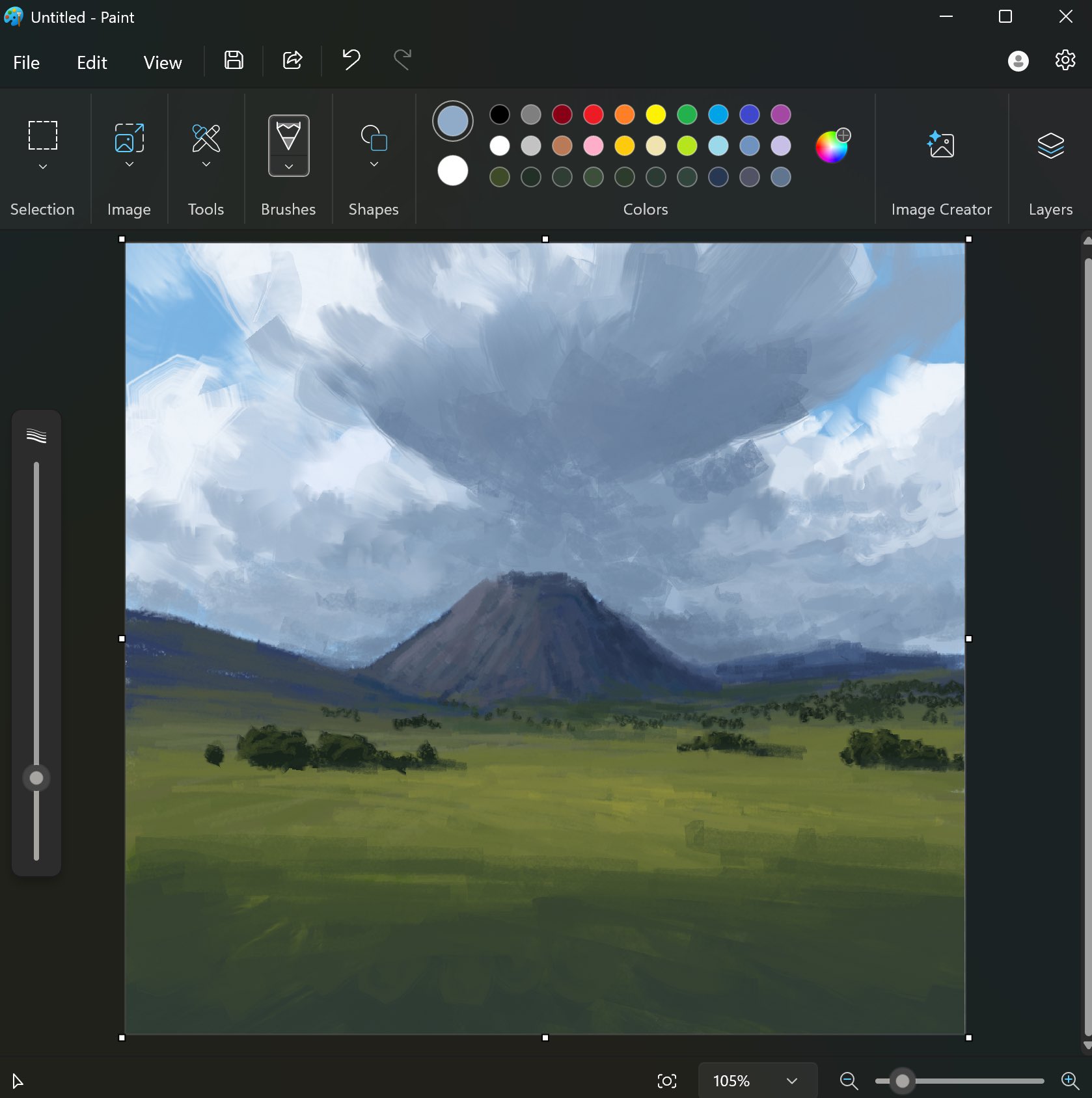 Bush & Cloudy Sky