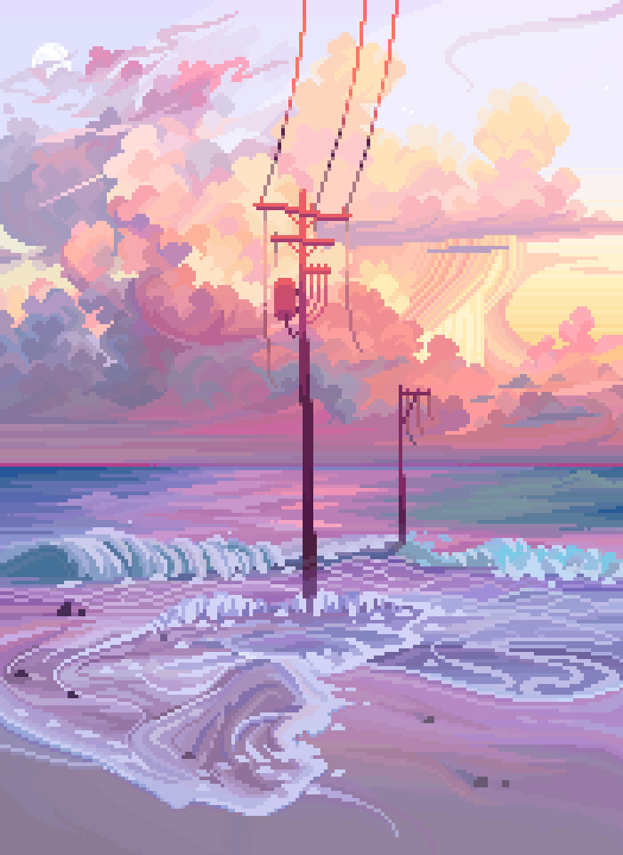 Beach & Cloudy Sky
