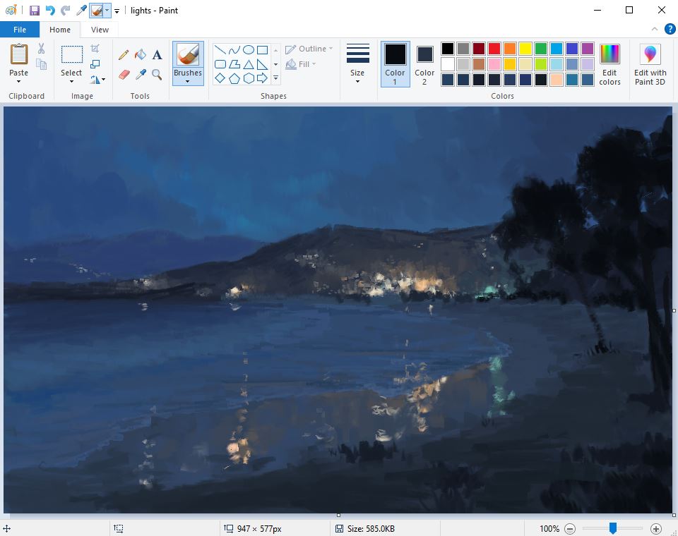 Beach & City Lights