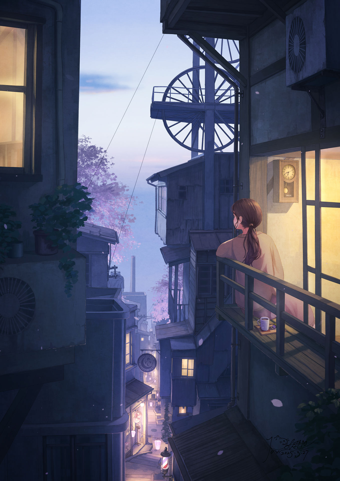 1Girl & Barber Pole