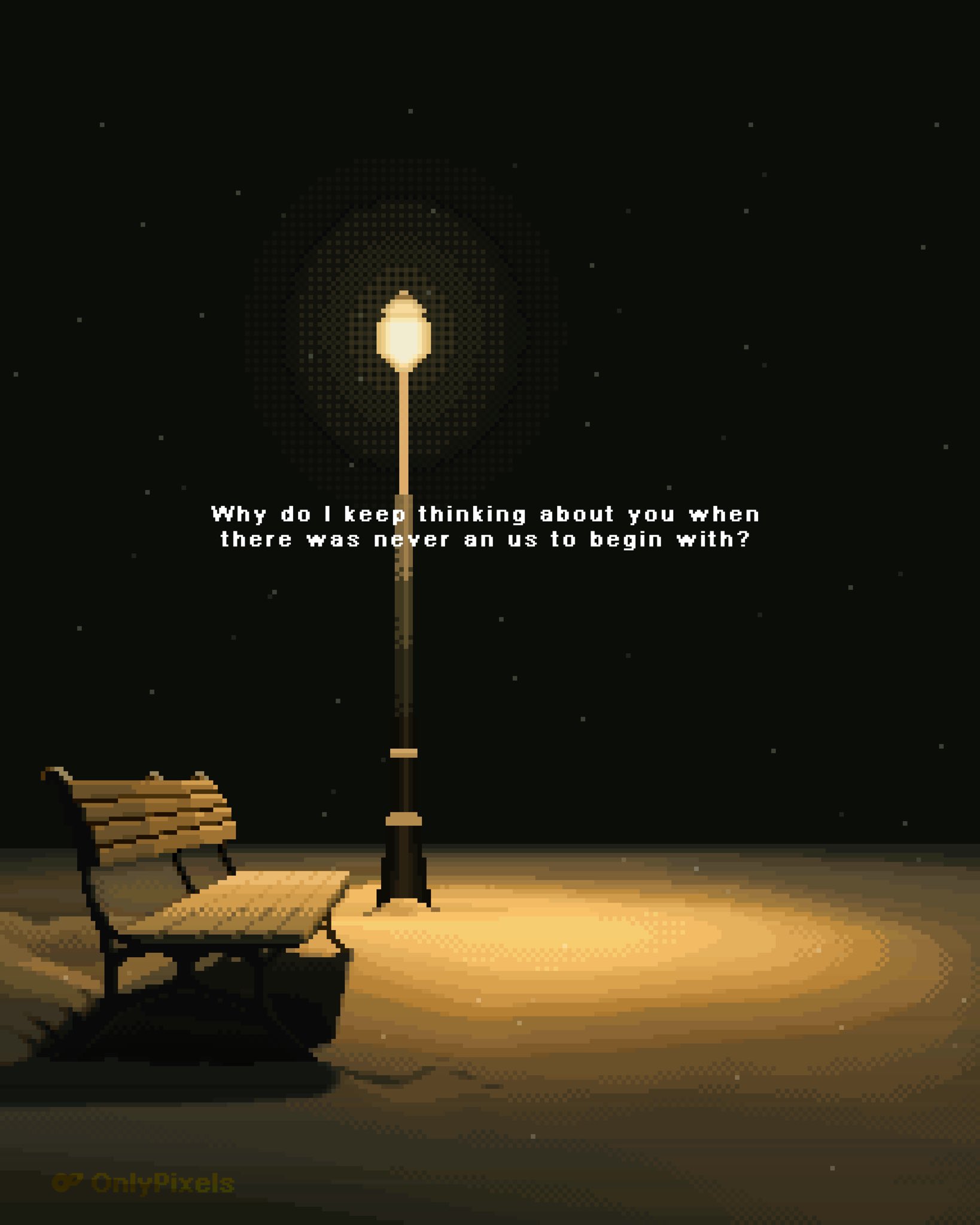 Bench & English Text