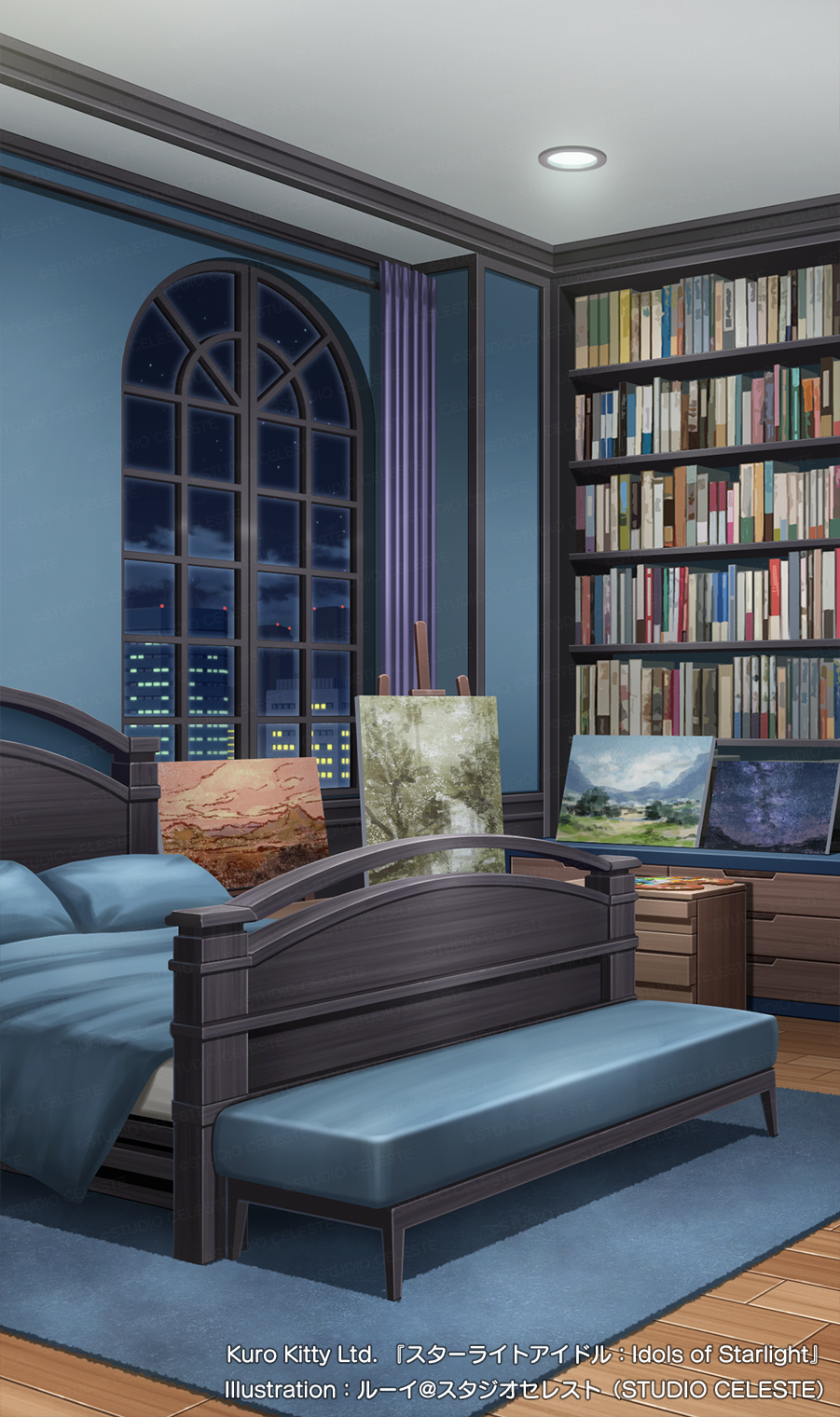Arched Window & Bed