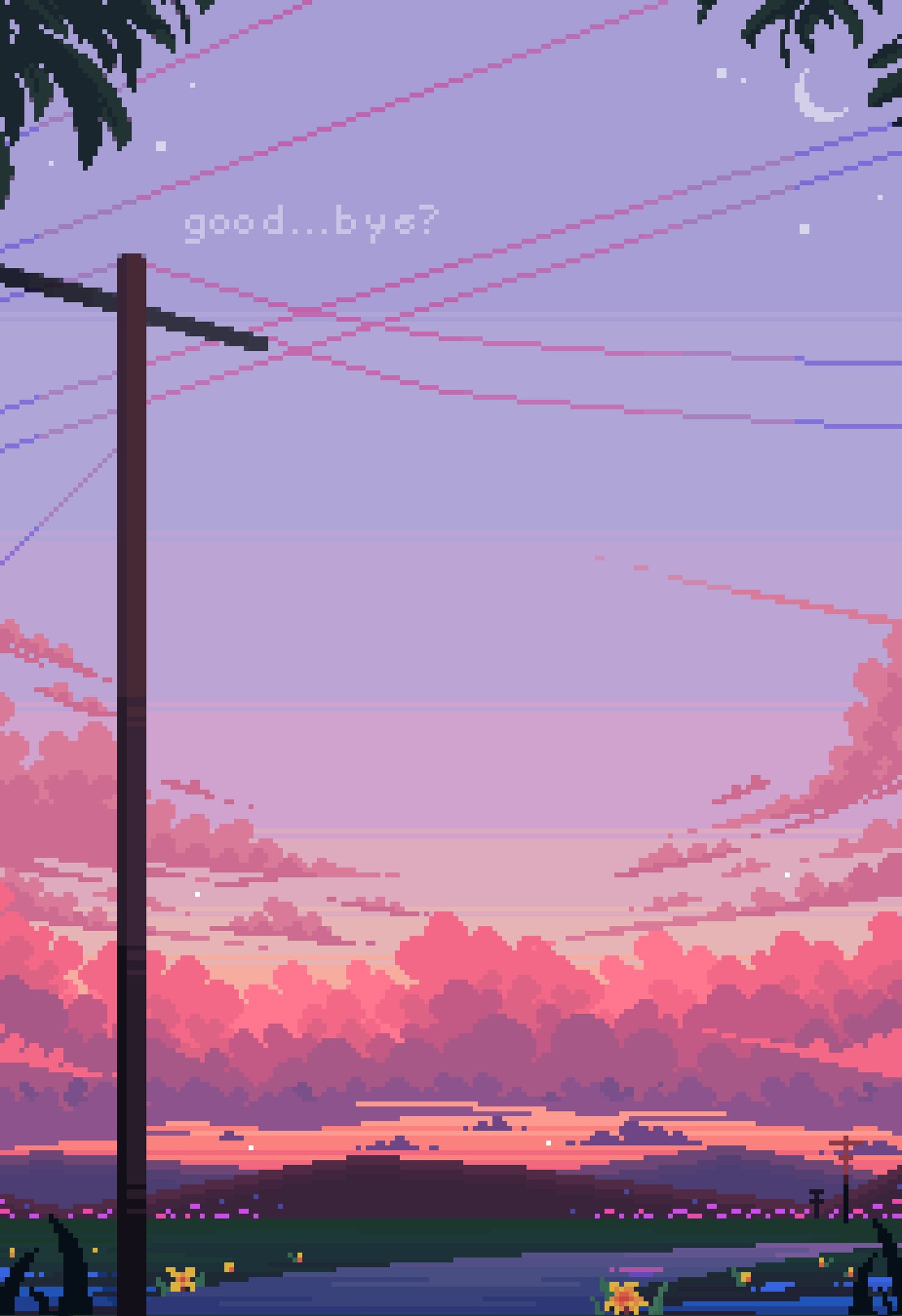 Cloudy Sky & Crescent