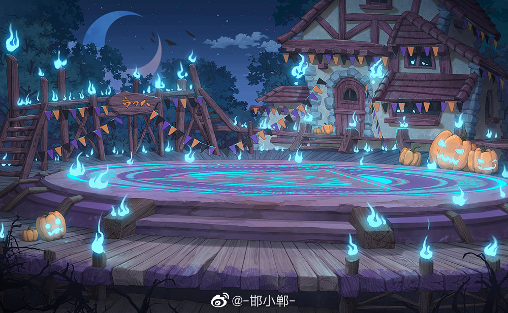 Blue Fire & Candle