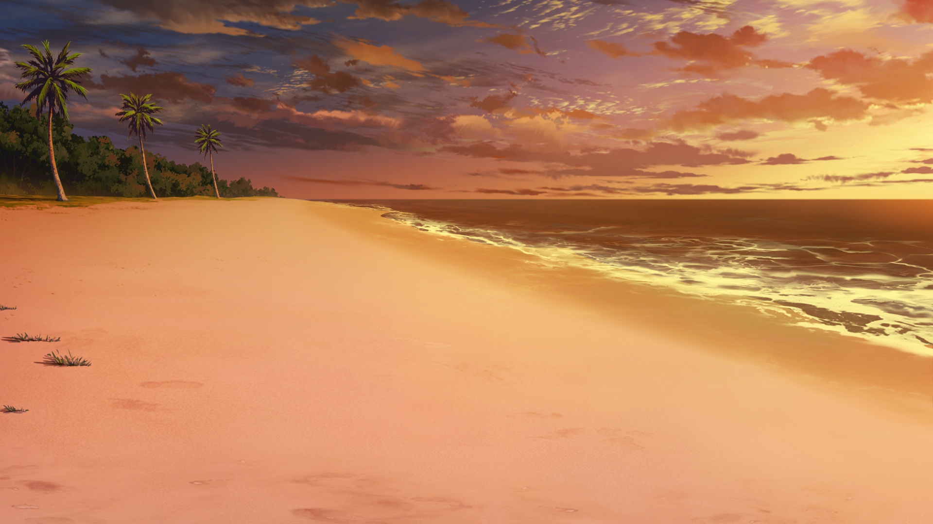 Beach & Cloudy Sky