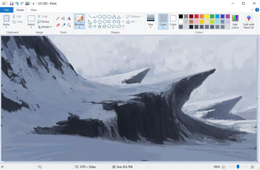Cliff & Grey Sky