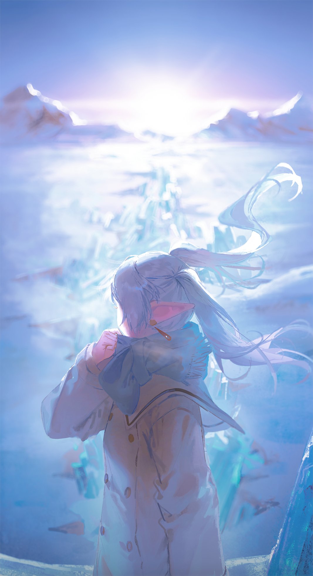 1Girl & Blue Scarf