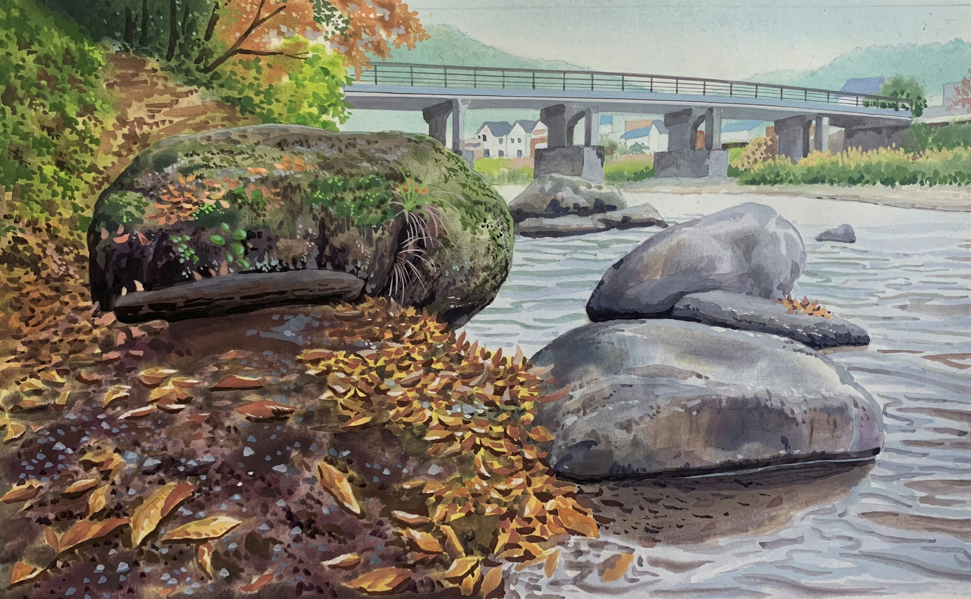 Autumn Leaves & Bridge