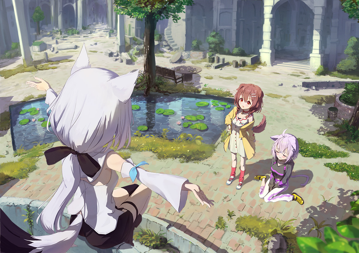 3Girls & Ahoge