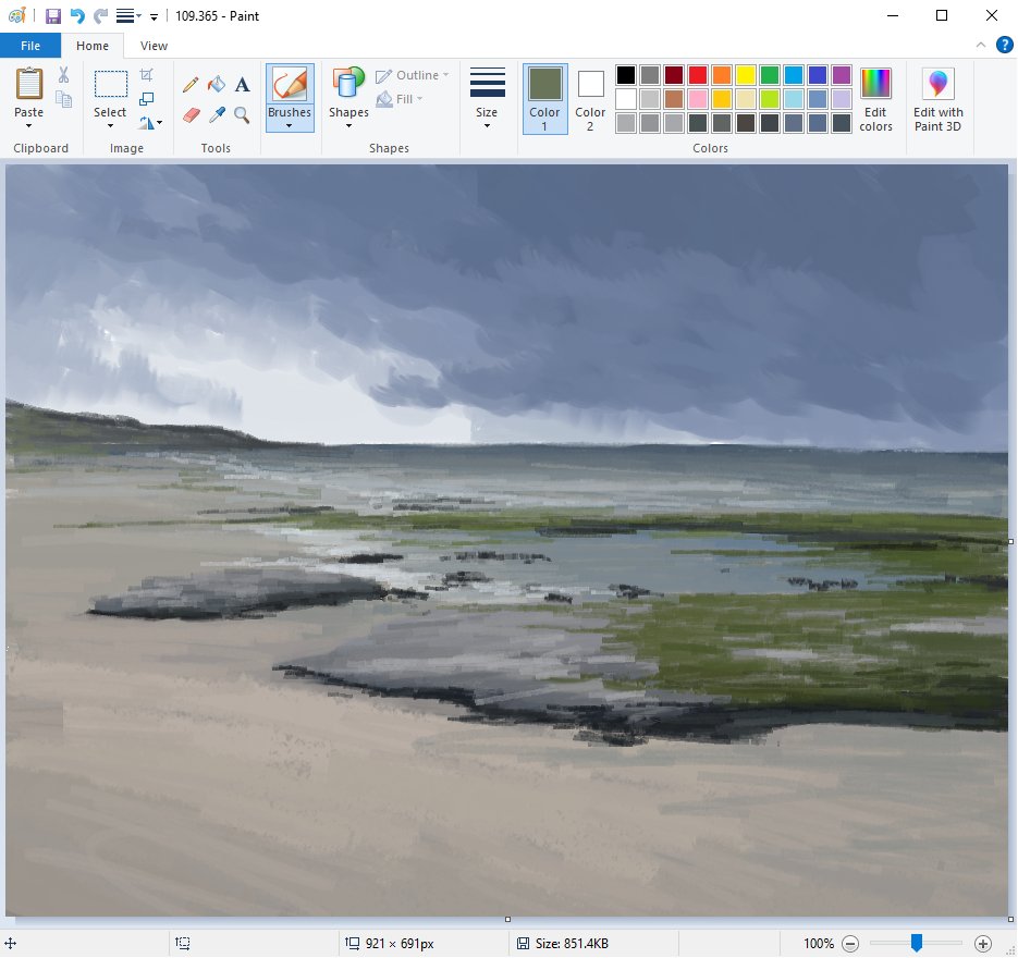 Beach & Grey Sky
