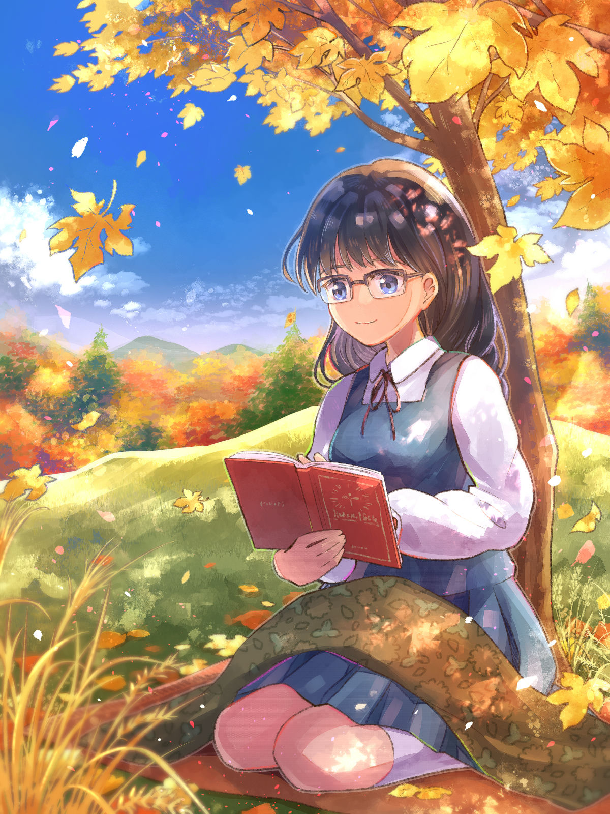 1Girl & Against Tree