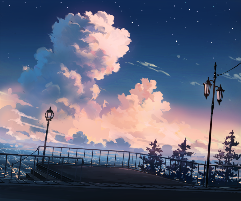 City & Cloudy Sky