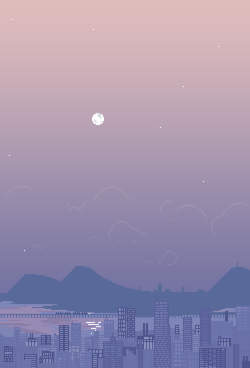 Full Moon & Gradient Sky