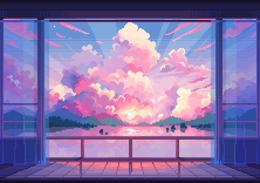Cloudy Sky & Curtains