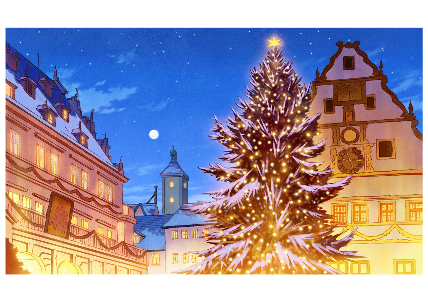 Building & Christmas Tree