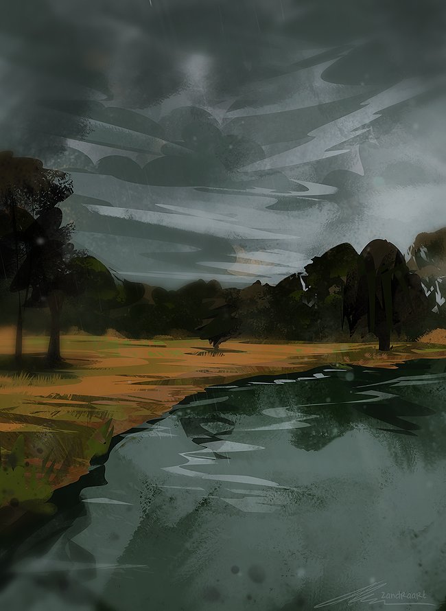 Artist Name & Cloudy Sky