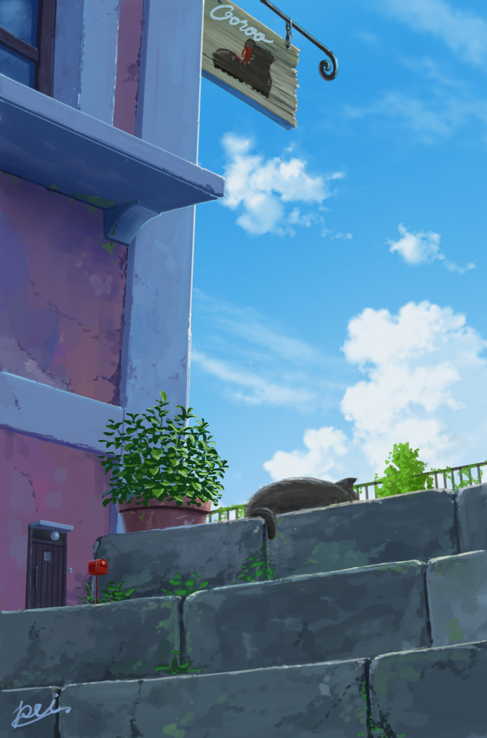 Black Cat & Blue Sky