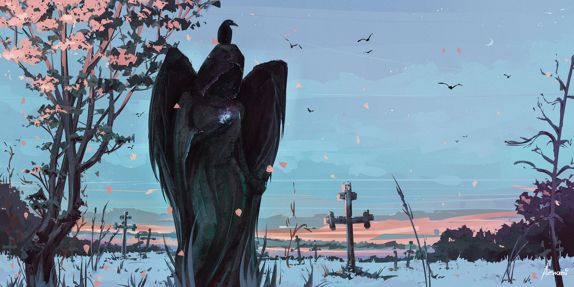 Aenamiart & Angel Statue