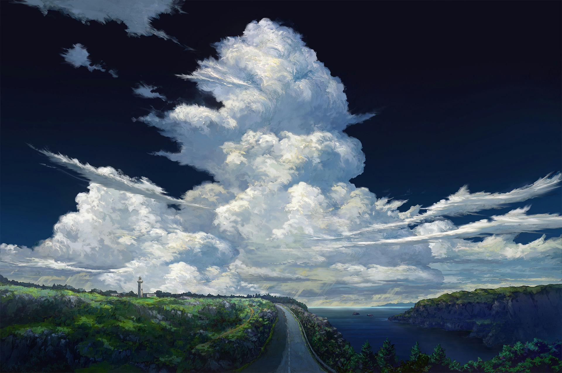 Blue Sky & Cliff