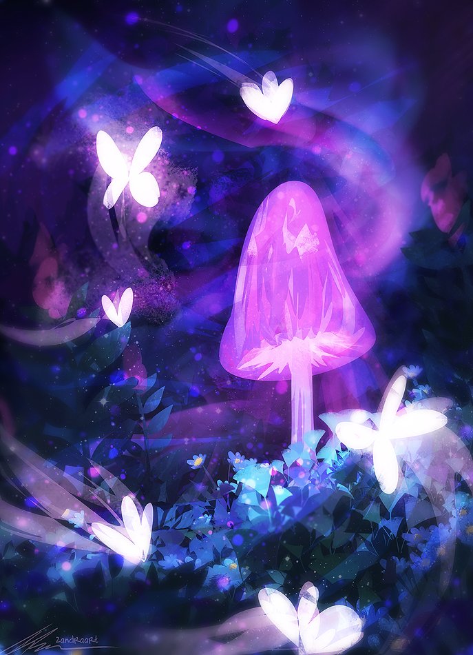 Artist Name & Blue Flower