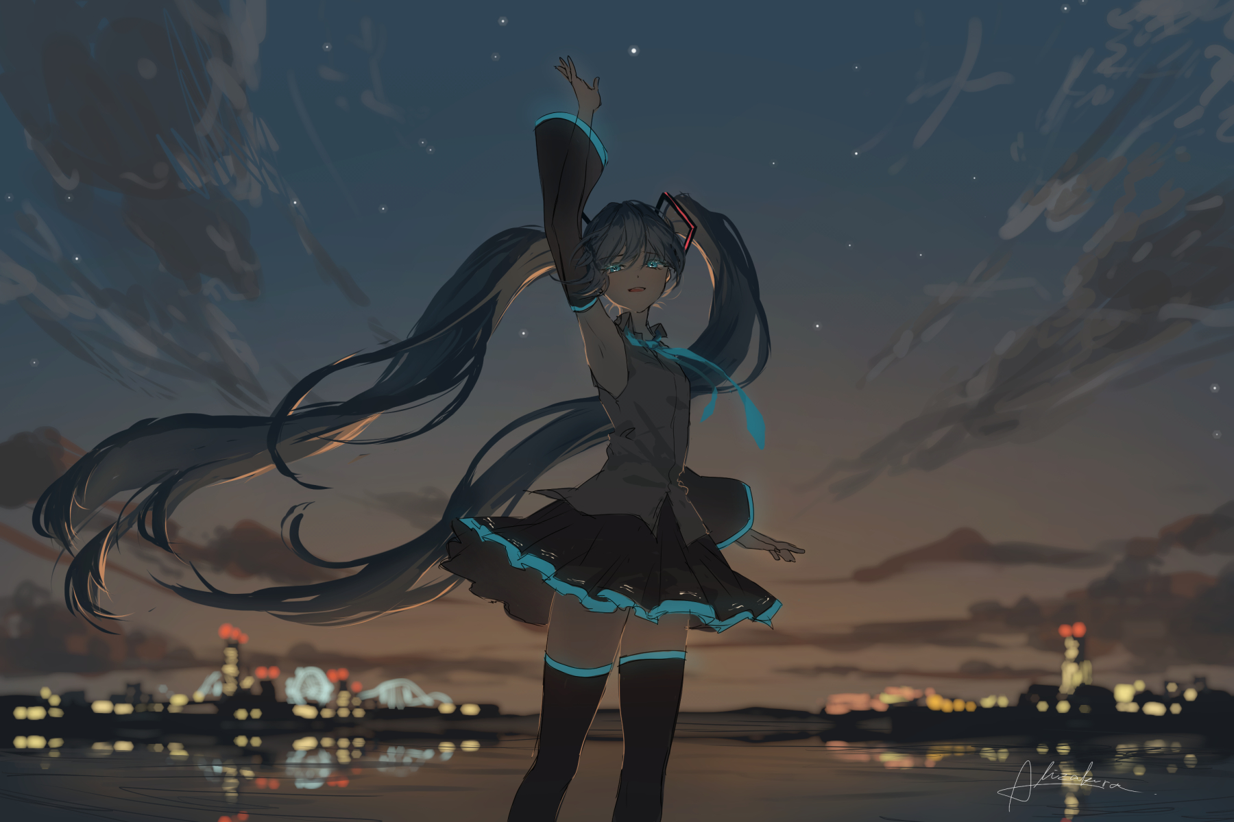1Girl & Aqua Eyes