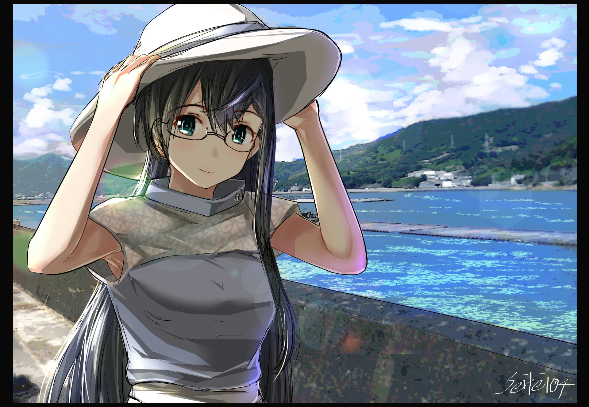 1Girl & Black Border
