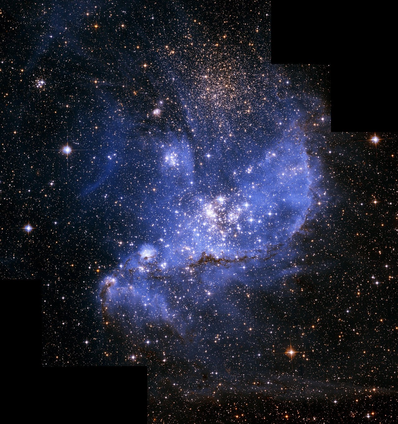 Hubble finds infant stars in neighbouring galaxy